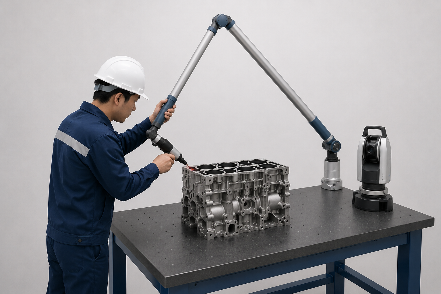 3D 스캐너 트래커를 이용한 부품 처짐 변위 측정 장비